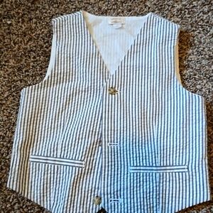 Boys Seersucker Vest Size 5T